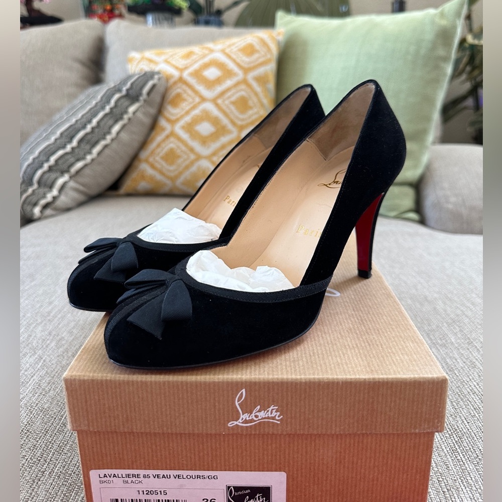 Christian Louboutin Lavalliere 85 Heels Veau Velours 36 6 $845